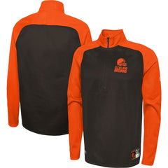 Cleveland Browns New Era Combine Authentic O-Line Raglan Half-Zip Jacket