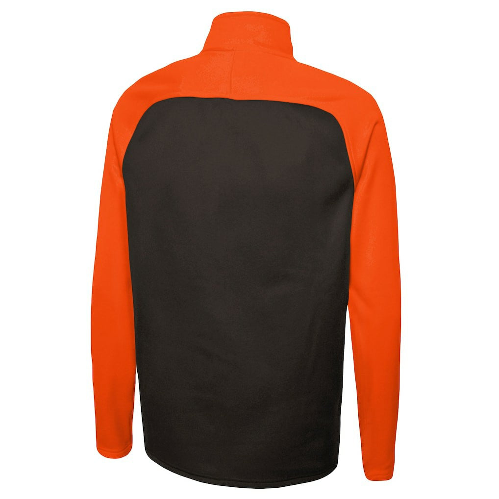 Cleveland Browns New Era Combine Authentic O-Line Raglan Half-Zip Jacket