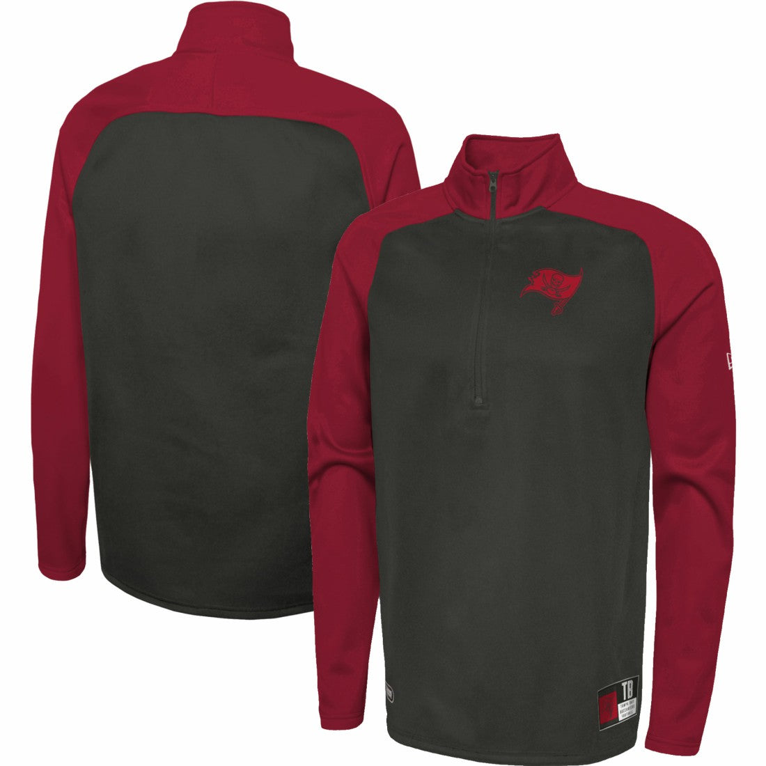 Tampa Bay Buccaneers New Era Combine Authentic O-Line Raglan Half-Zip Jacket