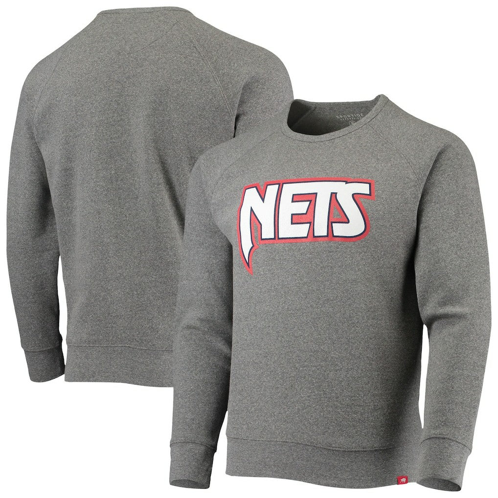 Brooklyn Nets Sportiqe Moments Mixtape Harmon Raglan Pullover Sweatshirt On Sale