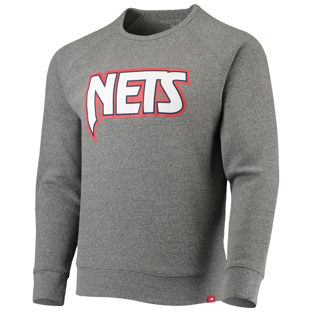 Brooklyn Nets Sportiqe Moments Mixtape Harmon Raglan Pullover Sweatshirt On Sale