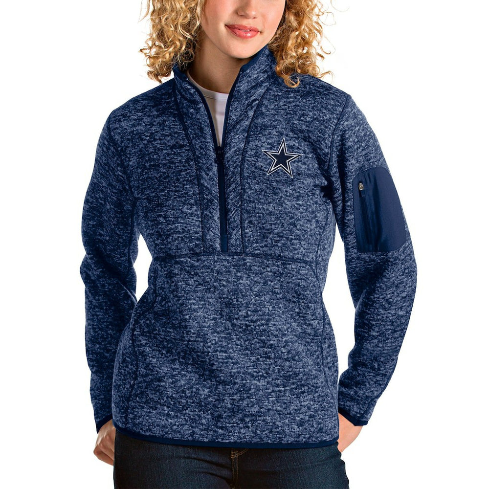 Dallas Cowboys  Antigua Women's Fortune Half-Zip Pullover Jacket
