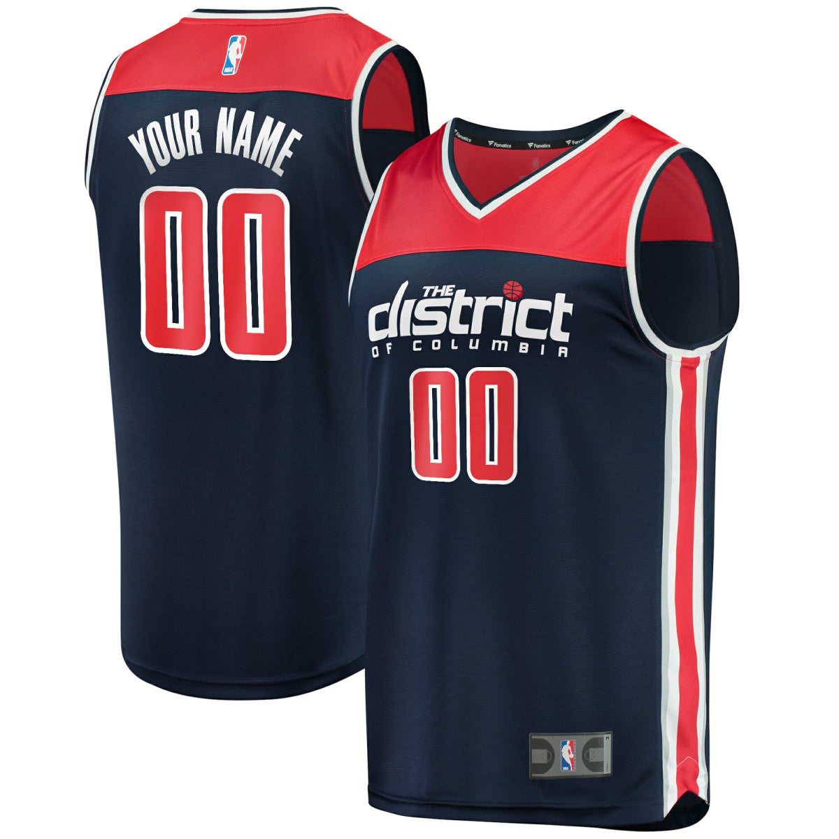 Washington Wizards Fast Break Replica Custom Jersey Navy Outlet