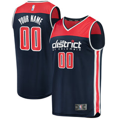 Washington Wizards Fast Break Replica Custom Jersey Navy Outlet