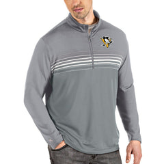 Pittsburgh Penguins Antigua Pace Quarter-Zip Pullover Top For Sale