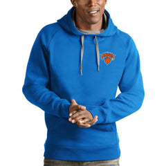 New York Knicks Antigua Victory Pullover Hoodie On Sale