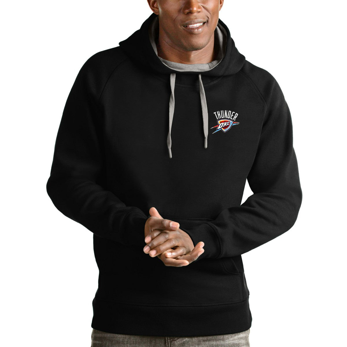 Oklahoma City Thunder Antigua Victory Pullover Hoodie Online