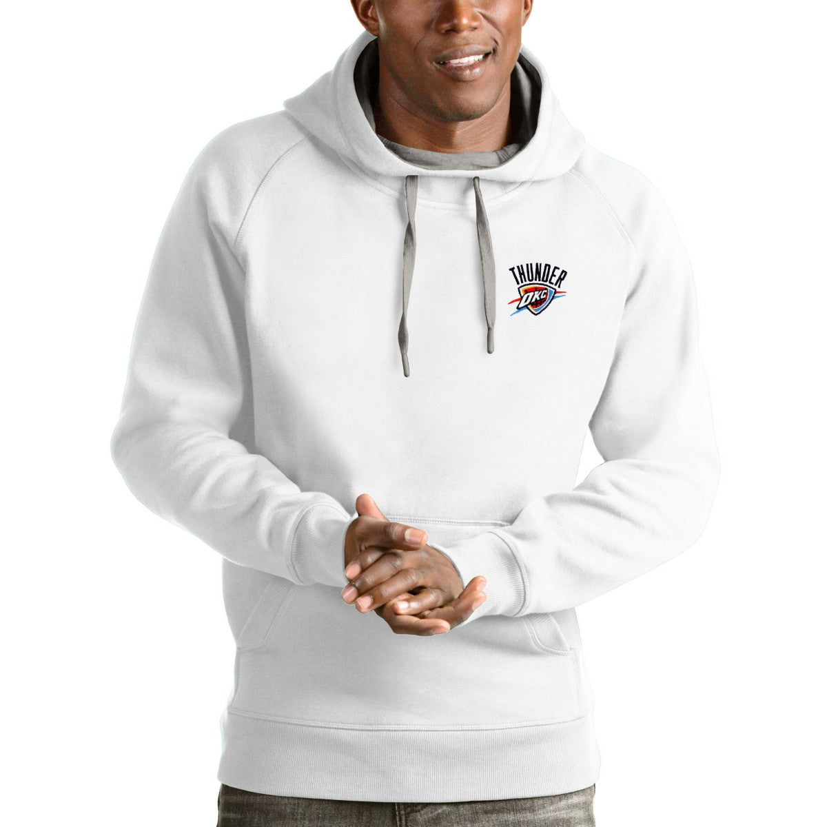 Oklahoma City Thunder Antigua Victory Pullover Hoodie Online