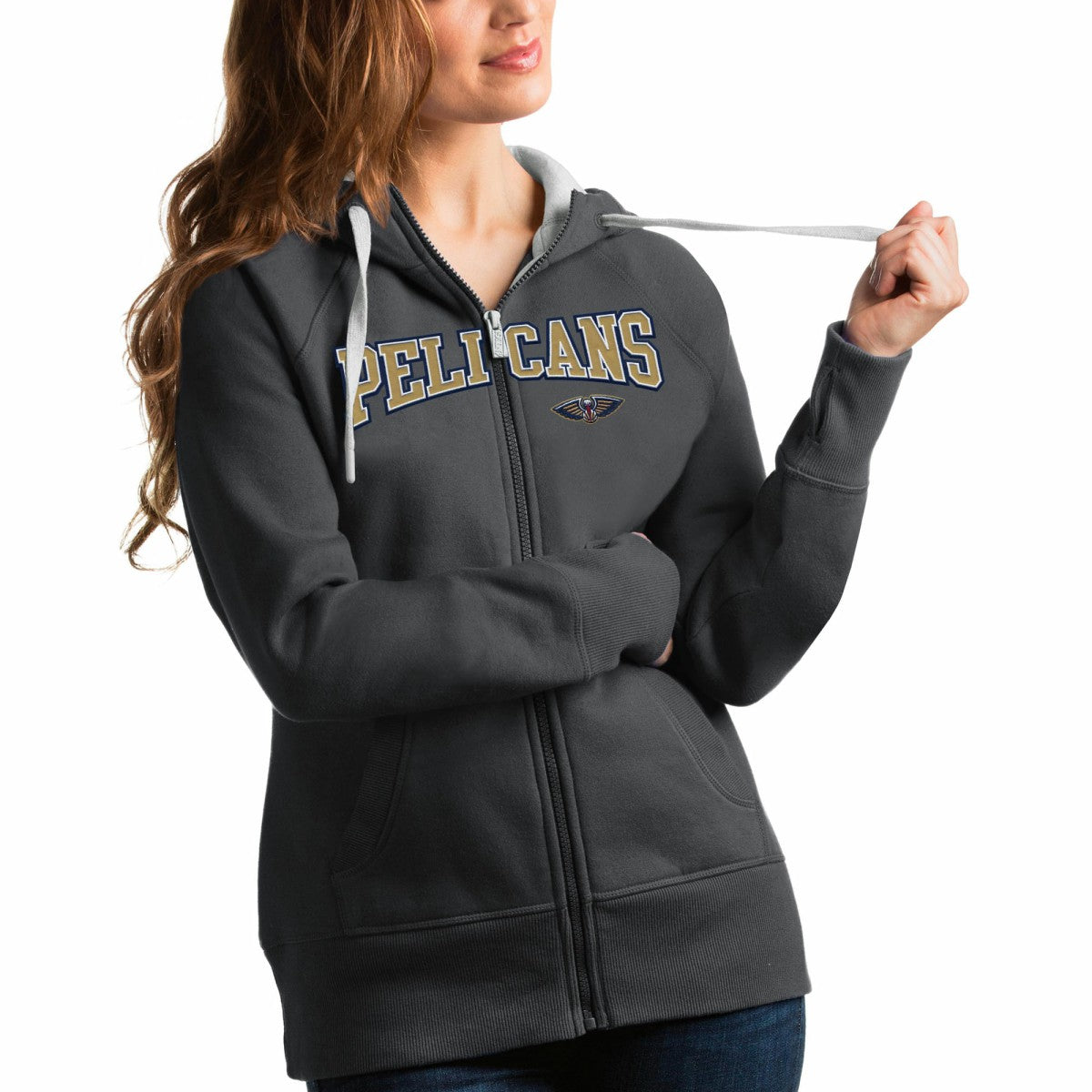 New Orleans Pelicans Antigua Women's Team Victory Full-Zip Hoodie Discount