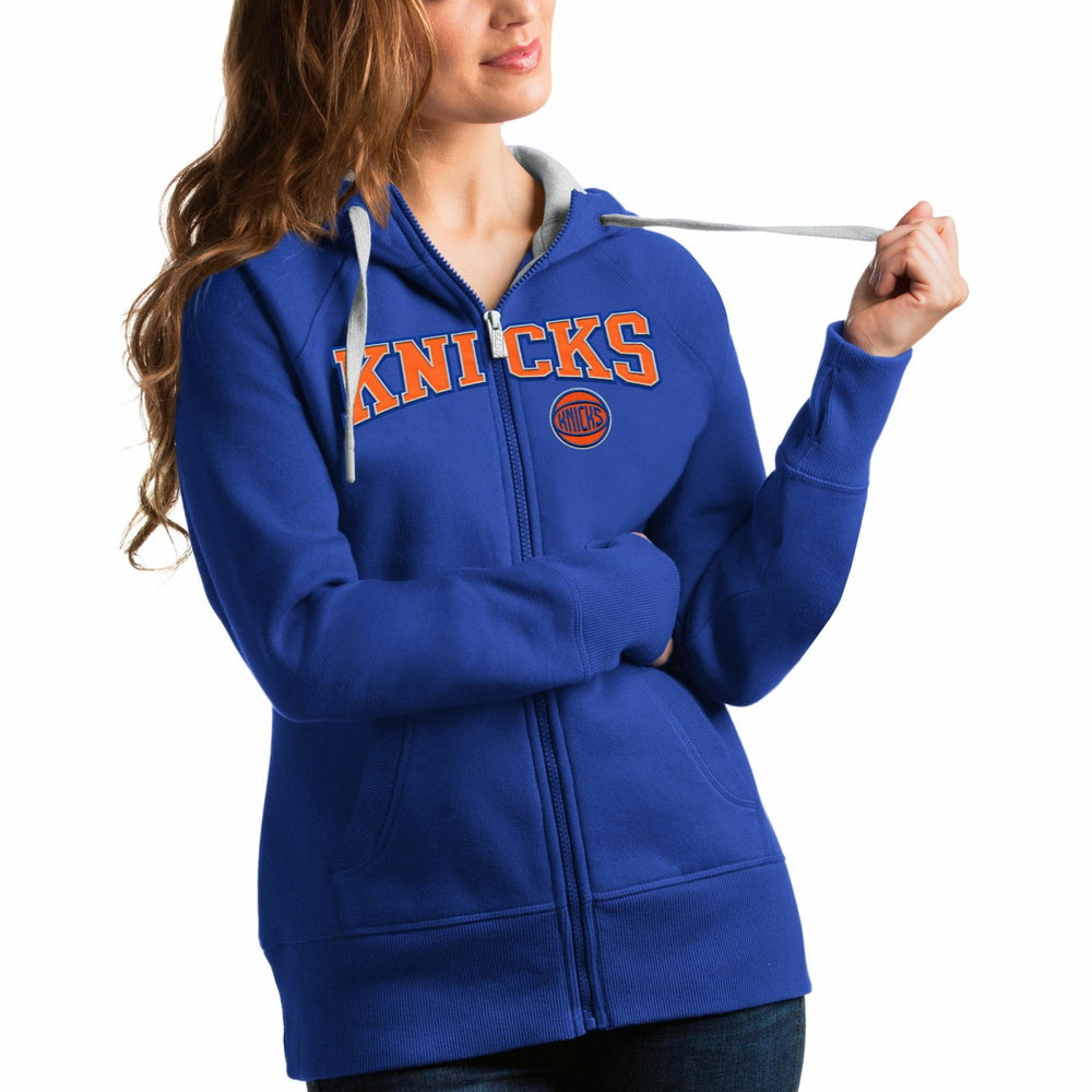 New York Knicks Antigua Women's Team Victory Full-Zip Hoodie Online