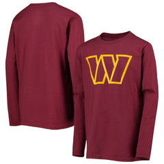 Washington Commanders  Youth Primary Team Logo Long Sleeve T-Shirt