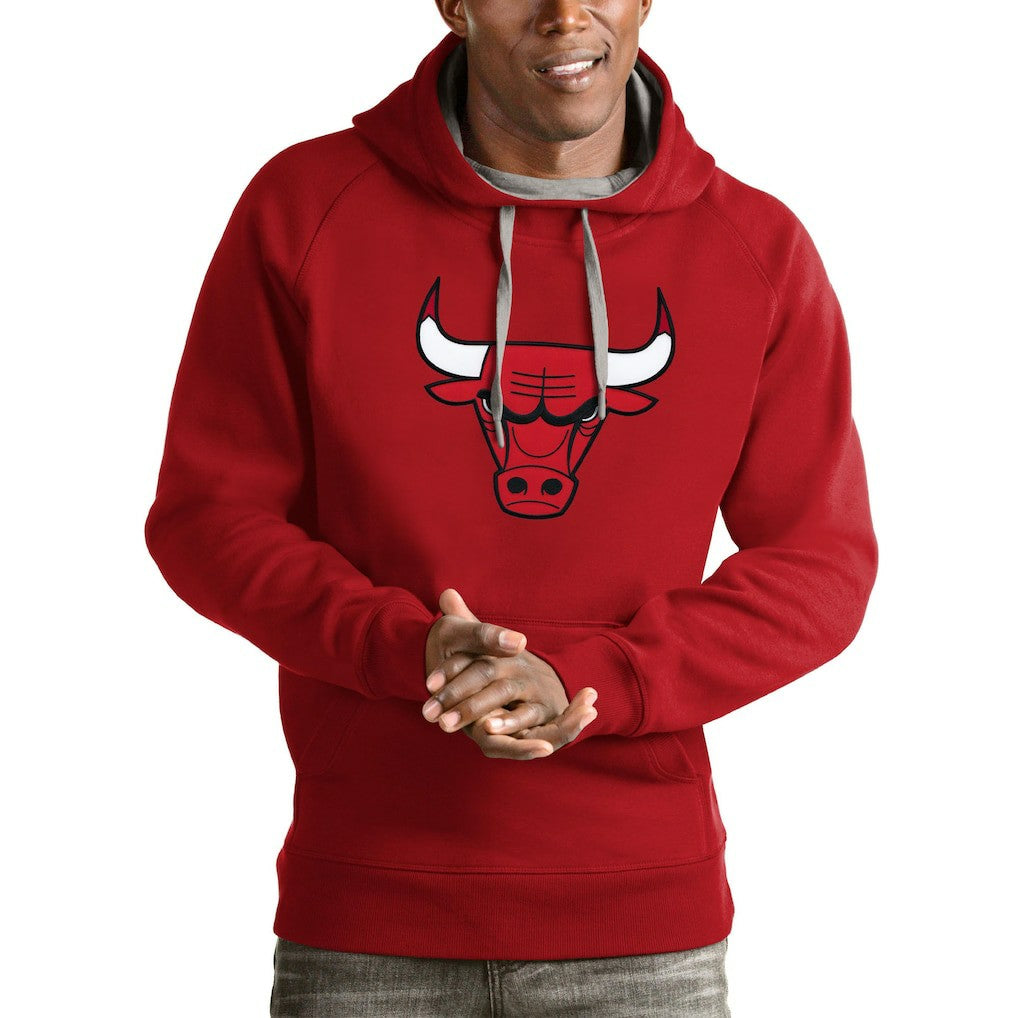 Chicago Bulls Antigua Logo Victory Pullover Hoodie Discount