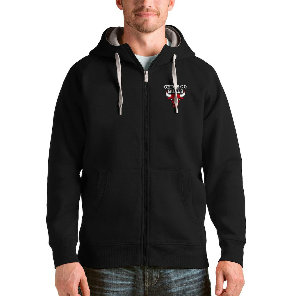 Chicago Bulls Antigua Logo Victory Full-Zip Hoodie Online