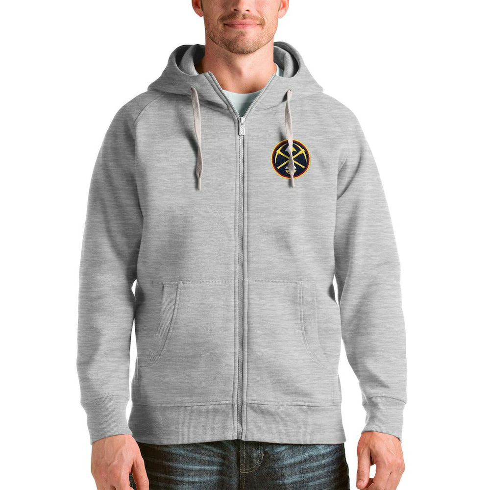 Denver Nuggets Antigua Logo Victory Full-Zip Hoodie sale Discount