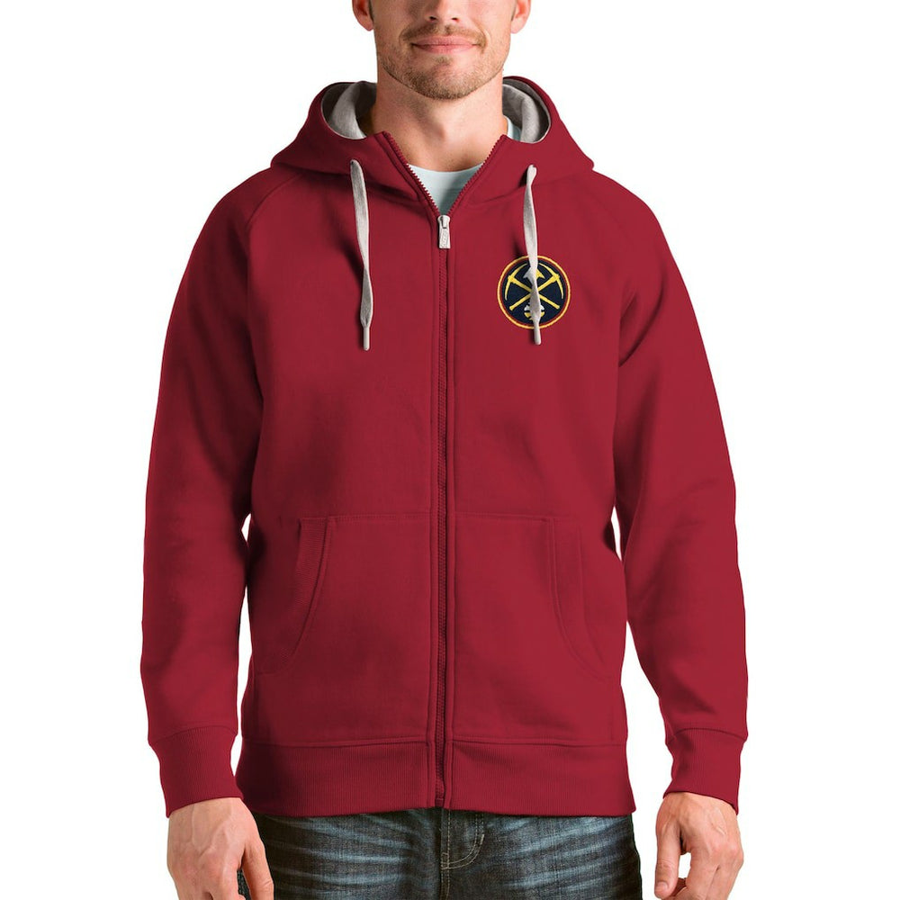 Denver Nuggets Antigua Logo Victory Full-Zip Hoodie sale New