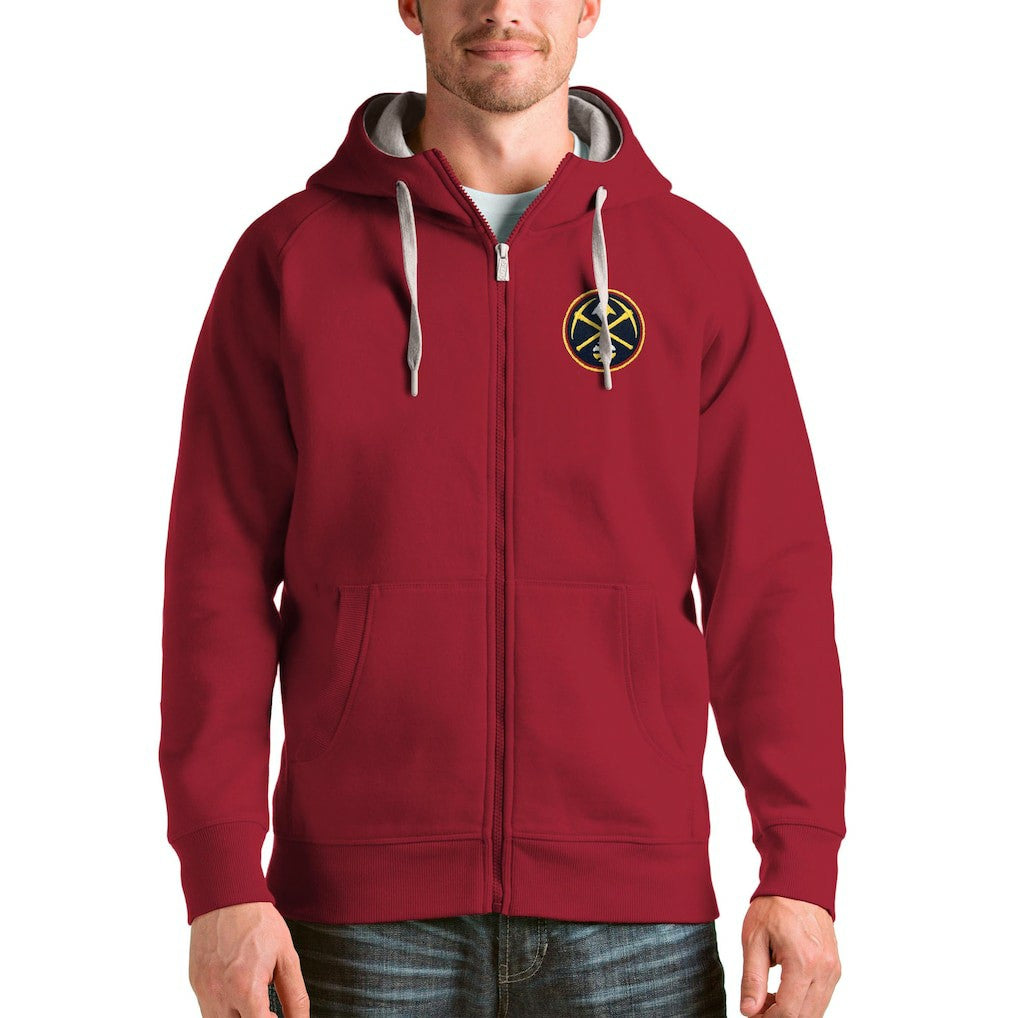 Denver Nuggets Antigua Logo Victory Full-Zip Hoodie sale New