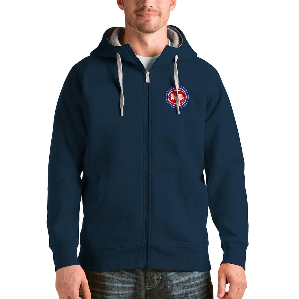 Detroit Pistons Antigua Logo Victory Full-Zip Hoodie sale Online