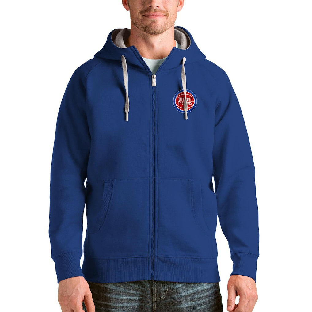 Detroit Pistons Antigua Logo Victory Full-Zip Hoodie sale Discount