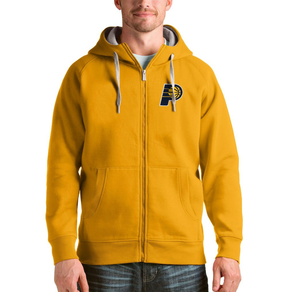 Indiana Pacers Antigua Logo Victory Full-Zip Hoodie Discount