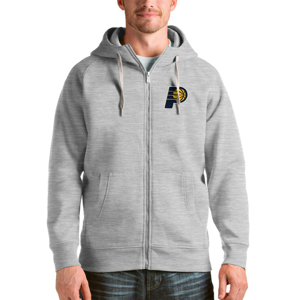 Indiana Pacers Antigua Logo Victory Full-Zip Hoodie On Sale