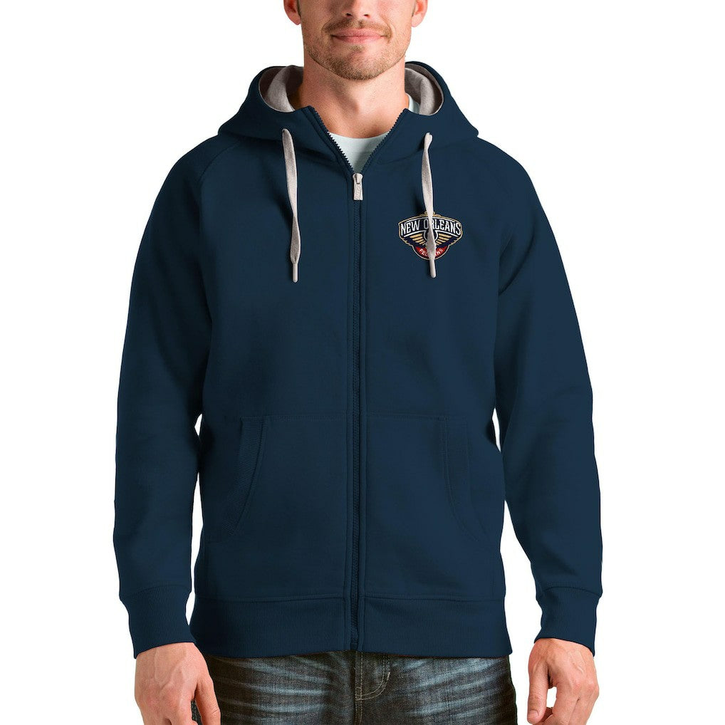 New Orleans Pelicans Antigua Logo Victory Full-Zip Hoodie On Sale
