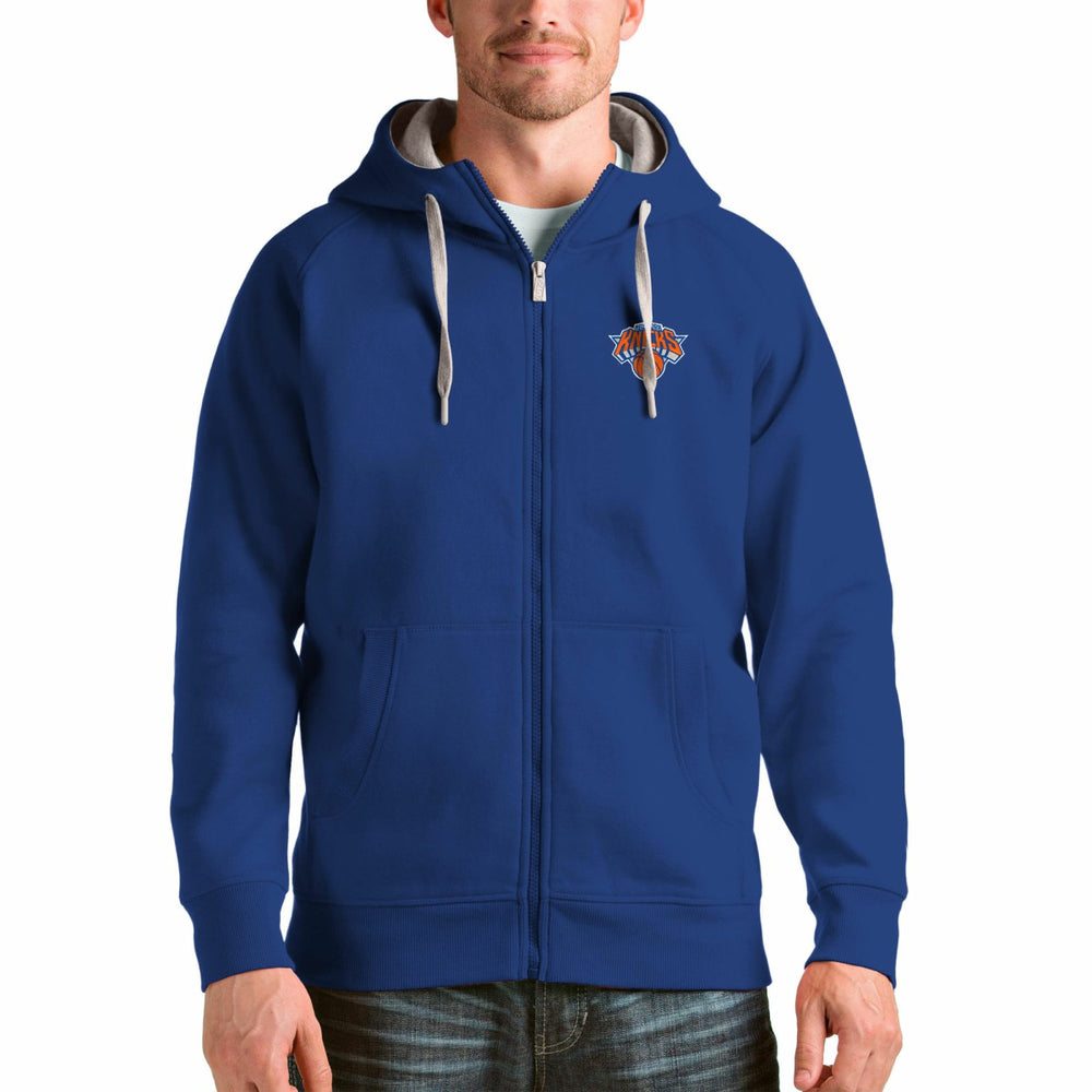 New York Knicks Antigua Logo Victory Full-Zip Hoodie On Sale