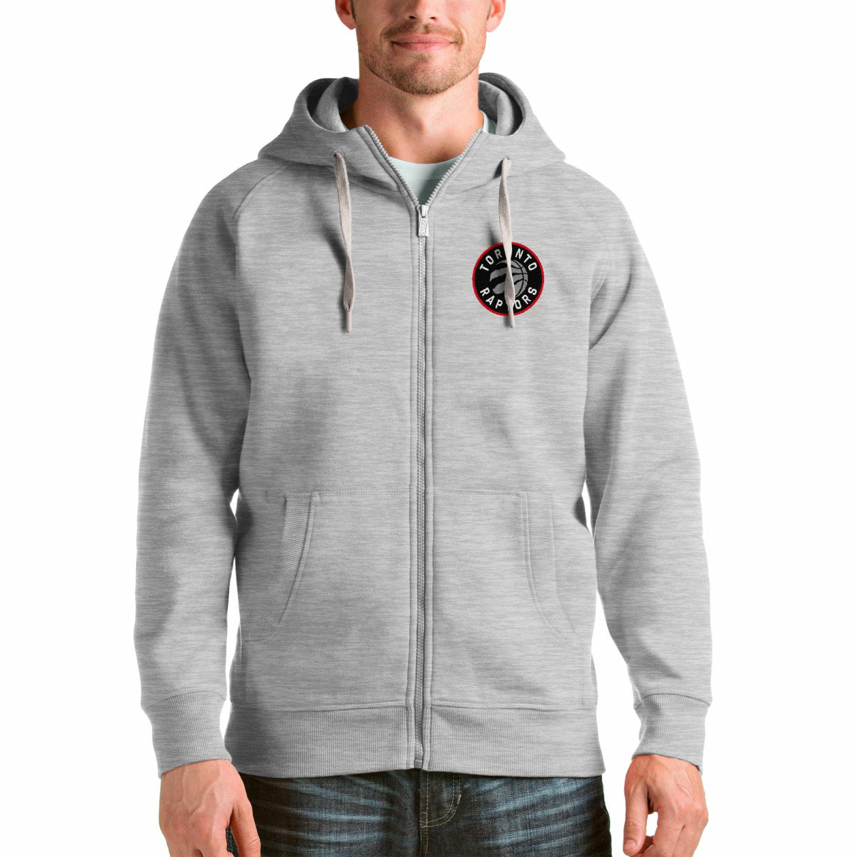 Toronto Raptors Antigua Logo Victory Full-Zip Hoodie On Sale