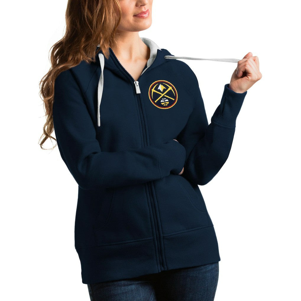 Denver Nuggets Antigua Women's Victory Full-Zip Hoodie sale Discount