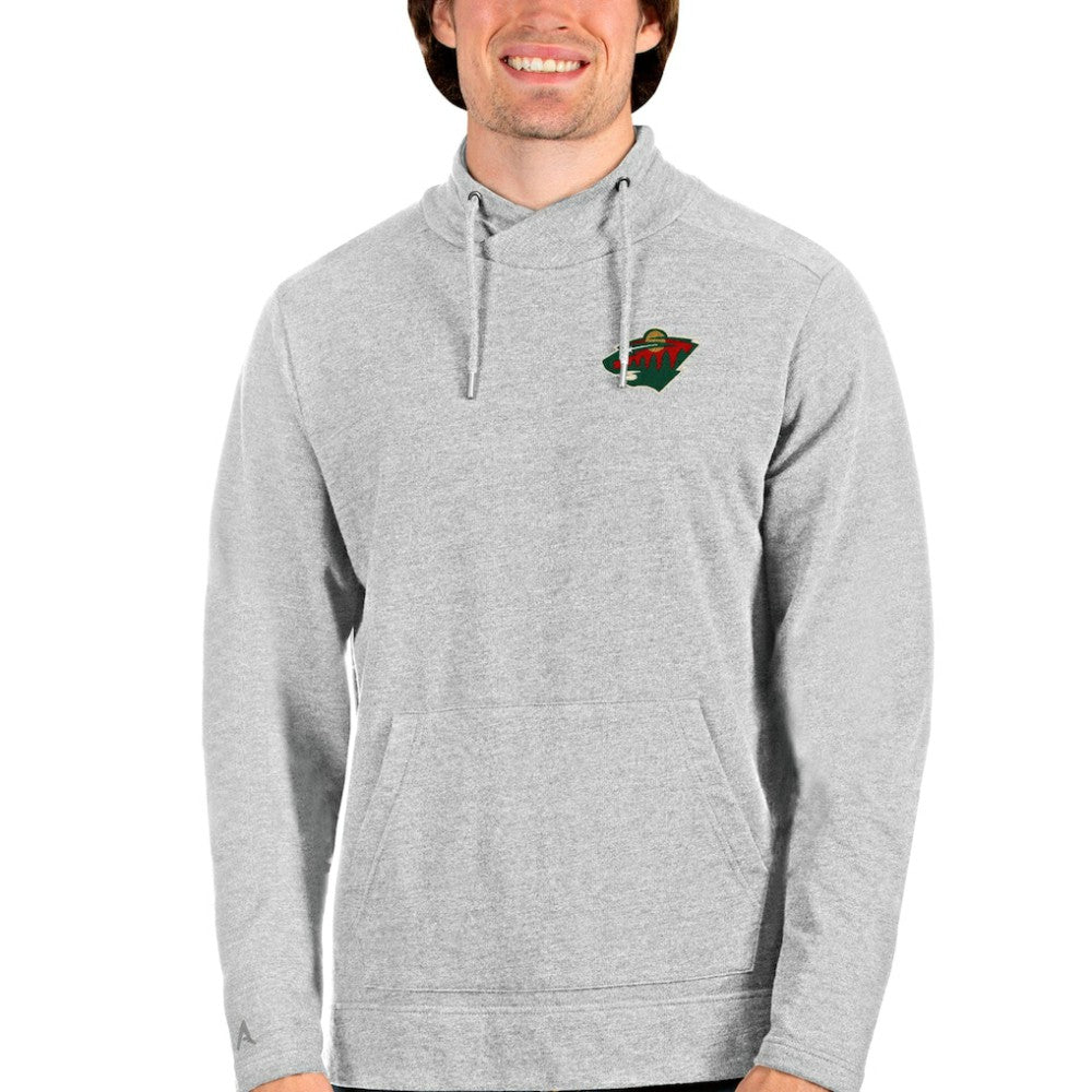 Minnesota Wild Antigua Team Reward Crossover Neckline Pullover Sweatshirt On Sale