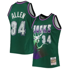 Ray Allen Milwaukee Bucks 1996/97 Hardwood Classics NBA 75th Anniversary Diamond Swingman Jersey Online