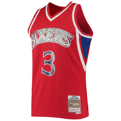 Allen Iverson Philadelphia 76ers 1996/97 Hardwood Classics NBA 75th Anniversary Diamond Swingman Jersey Discount