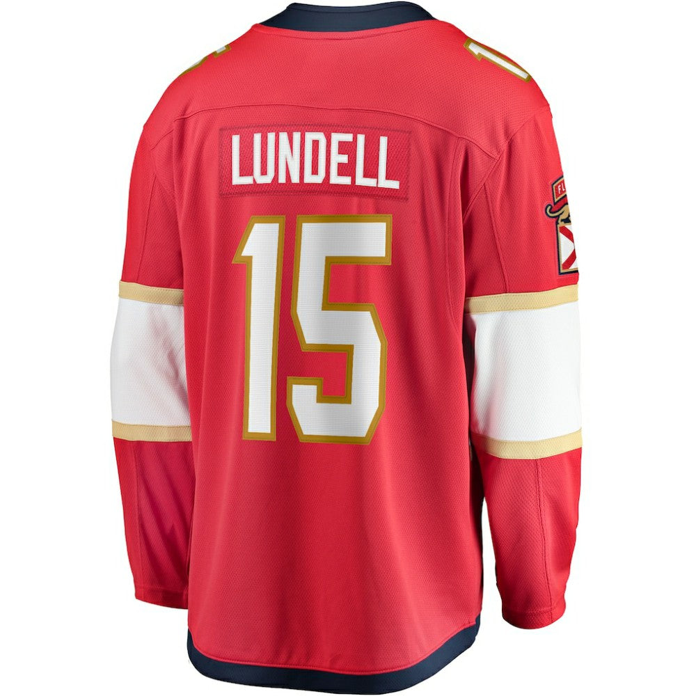 Anton Lundell Florida Panthers Fanatics Home Breakaway Player Jersey Outlet