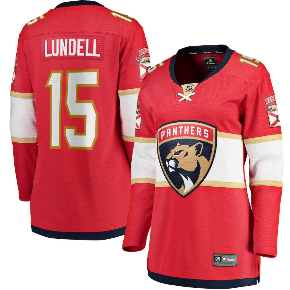 Anton Lundell Florida Panthers Fanatics Women's Home Breakaway Player Jersey Outlet