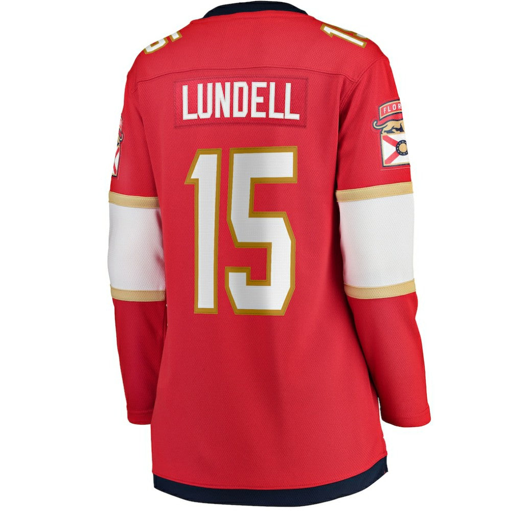 Anton Lundell Florida Panthers Fanatics Women's Home Breakaway Player Jersey Outlet