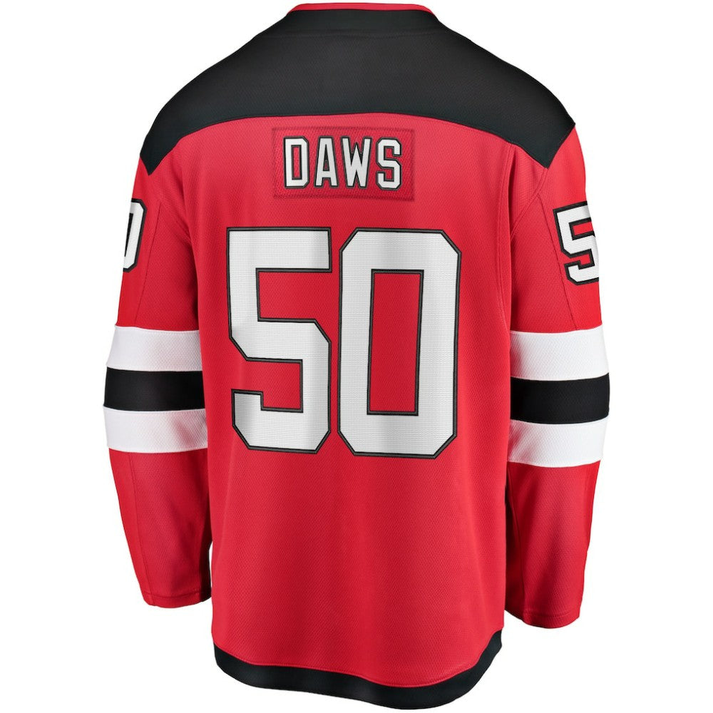 Nico Daws New Jersey Devils Fanatics Home Breakaway Player Jersey Sale
