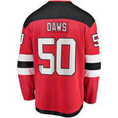 Nico Daws New Jersey Devils Fanatics Home Breakaway Player Jersey Sale