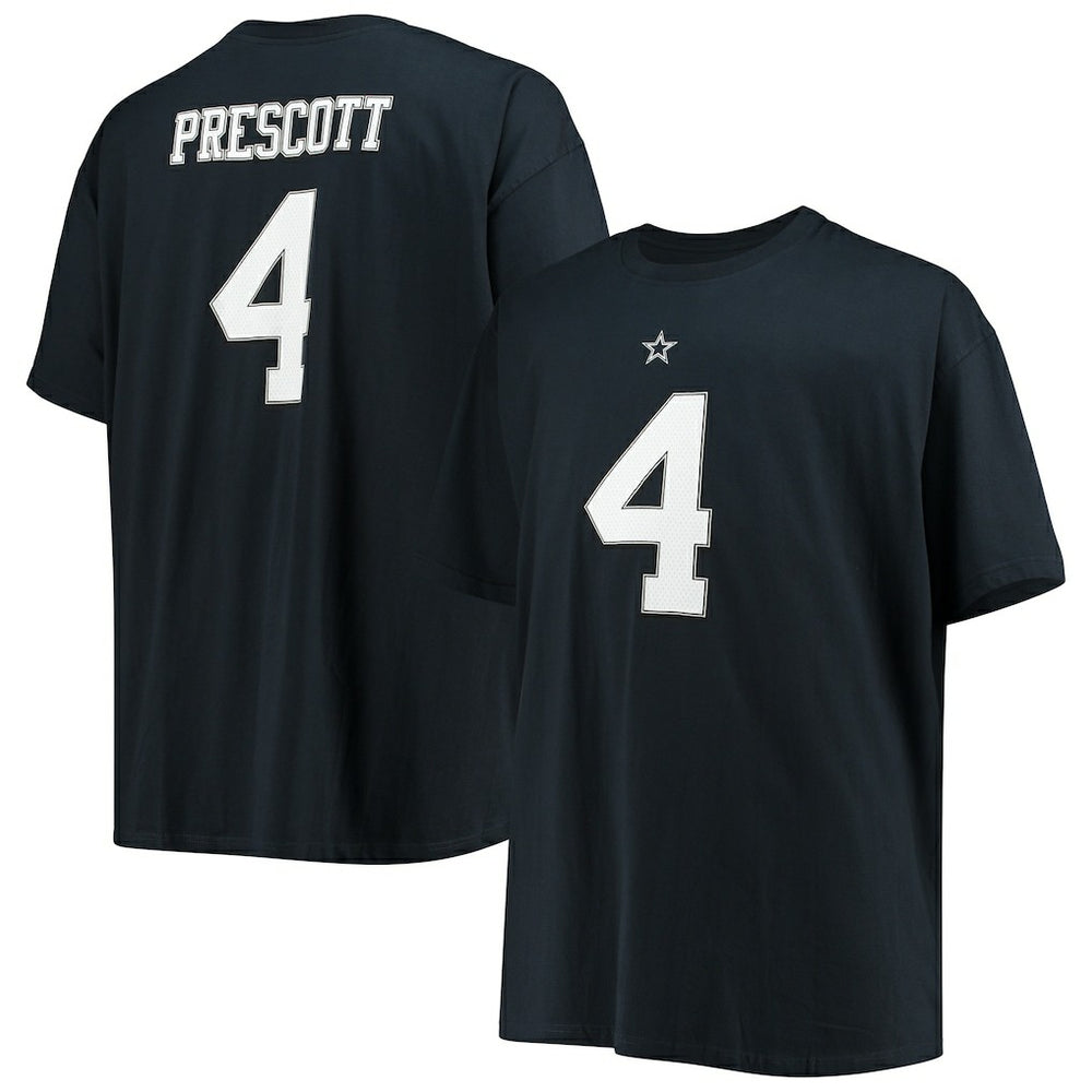 Dallas Cowboys  Dak Prescott  Big & Tall Player Name & Number T-Shirt