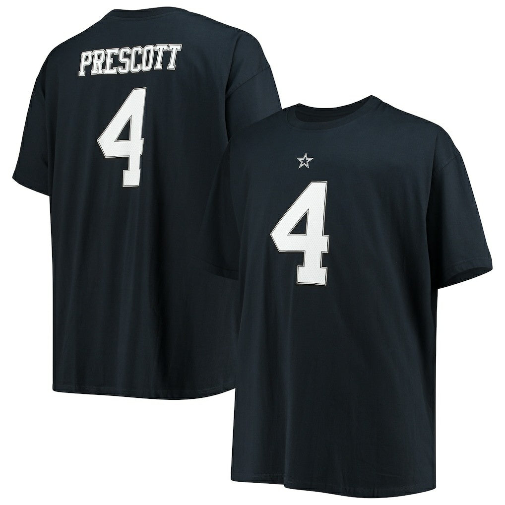 Dallas Cowboys  Dak Prescott  Big & Tall Player Name & Number T-Shirt