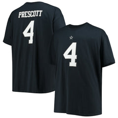 Dallas Cowboys  Dak Prescott  Big & Tall Player Name & Number T-Shirt