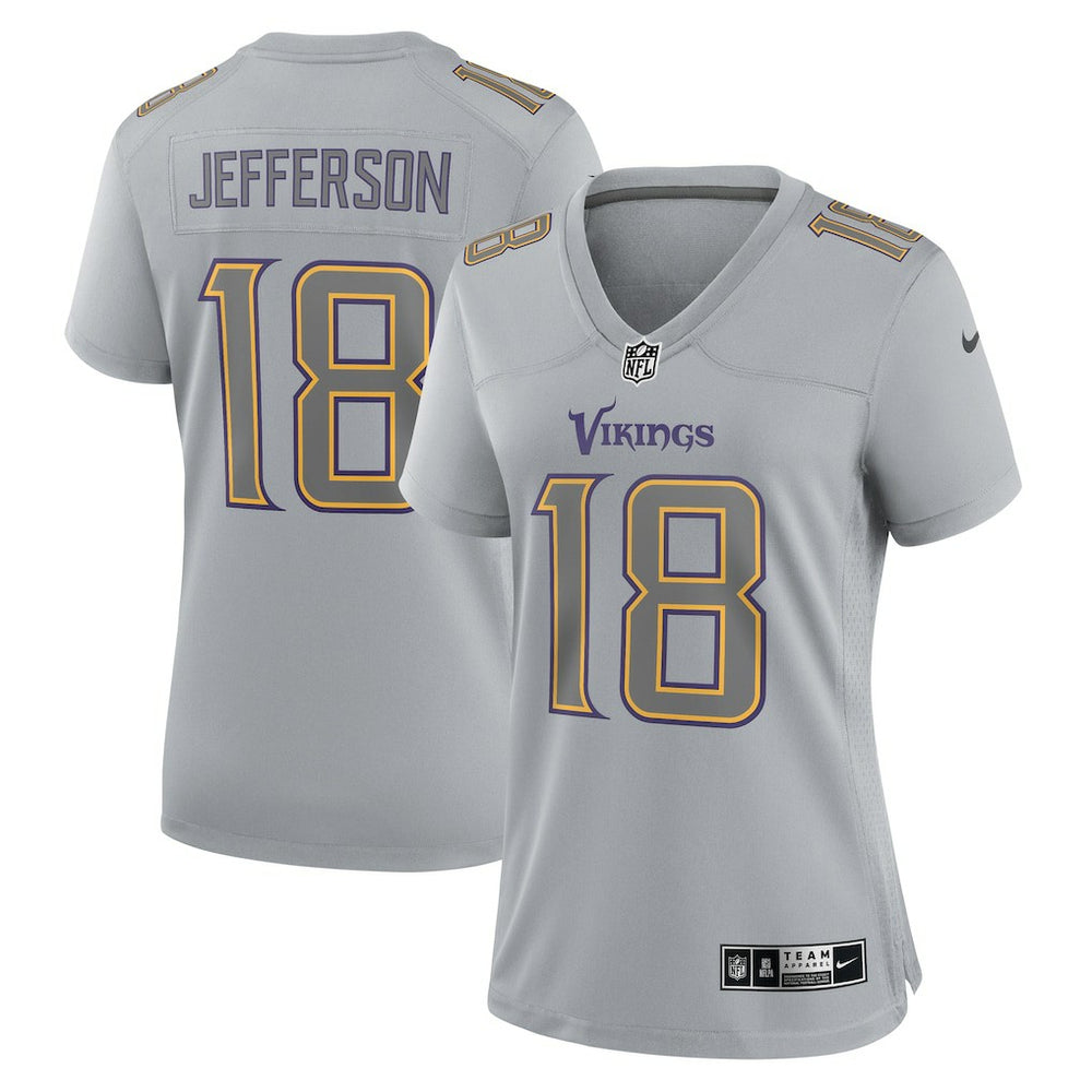 Minnesota Vikings Nike Justin Jefferson  Women's Atmosphere Fashion Game Jersey