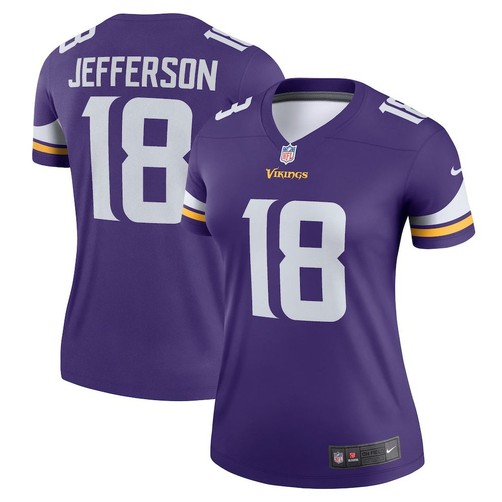 Minnesota Vikings Nike Justin Jefferson  Women's Legend Player Performance Top
