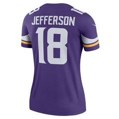 Minnesota Vikings Nike Justin Jefferson  Women's Legend Player Performance Top