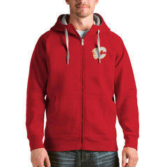 Calgary Flames Antigua Logo Victory Full-Zip Hoodie Discount