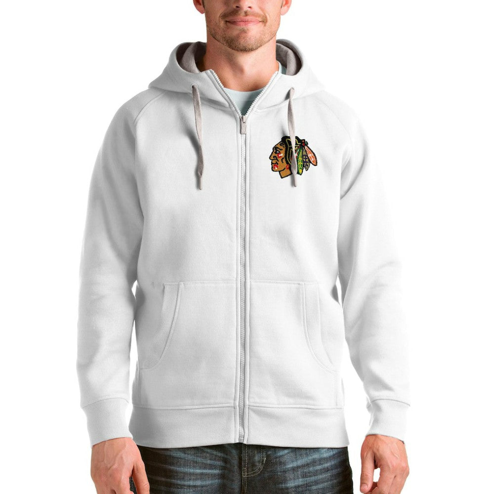 Chicago Blackhawks Antigua Logo Victory Full-Zip Hoodie Outlet