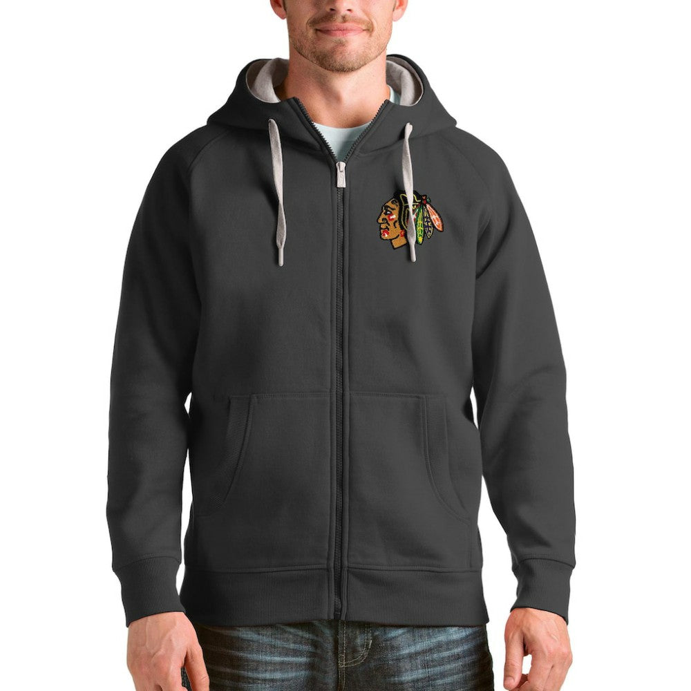 Chicago Blackhawks Antigua Logo Victory Full-Zip Hoodie Sale