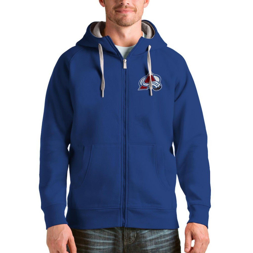 Colorado Avalanche Antigua Logo Victory Full-Zip Hoodie For Sale
