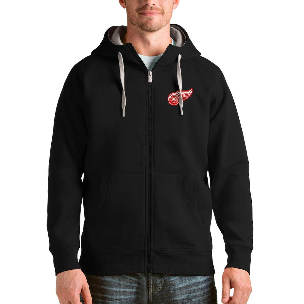Detroit Red Wings Antigua Logo Victory Full-Zip Hoodie Discount