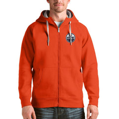 Edmonton Oilers Antigua Logo Victory Full-Zip Hoodie Outlet