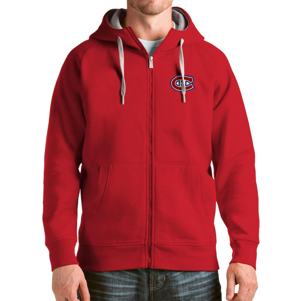 Montreal Canadiens Antigua Logo Victory Full-Zip Hoodie On Sale