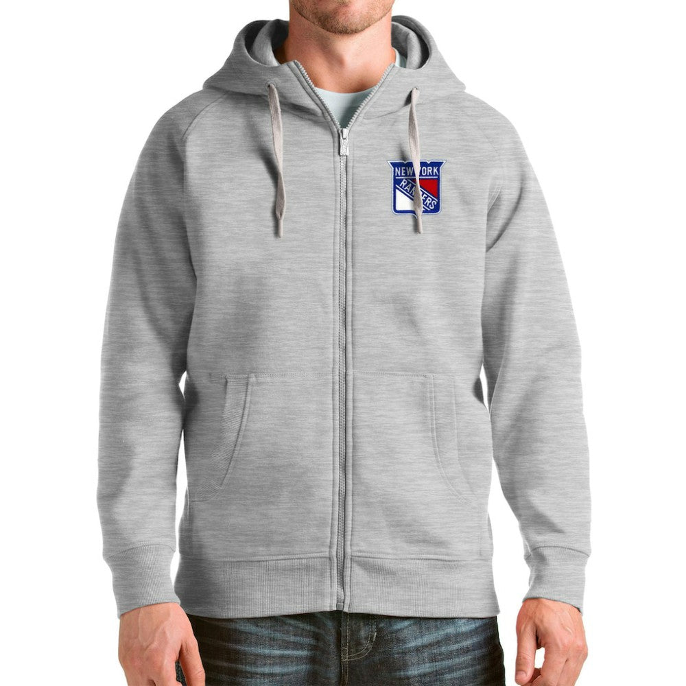 New York Rangers Antigua Logo Victory Full-Zip Hoodie Outlet